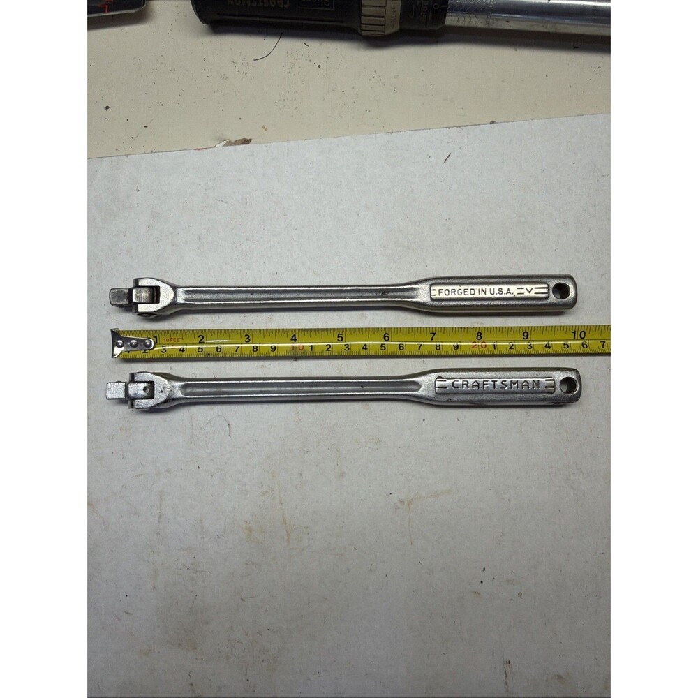 Vintage CRAFTSMAN -V- Series 44363 10" Long 3/8" Drive Breaker Bar Socket Wrench